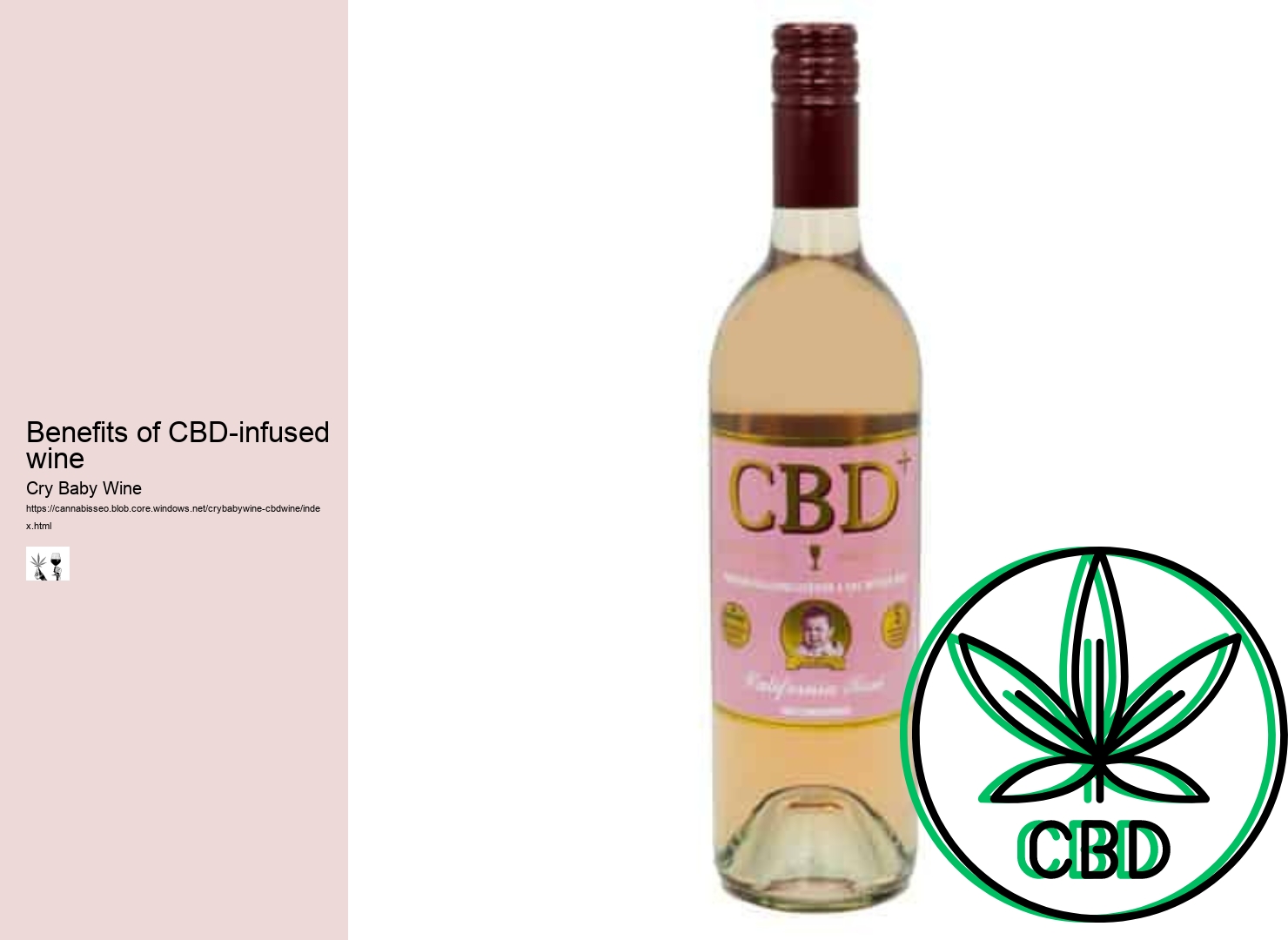 Benefits of CBD-infused wine