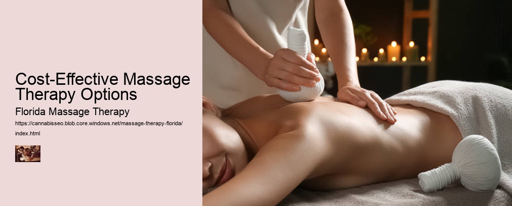 Cost-Effective Massage Therapy Options