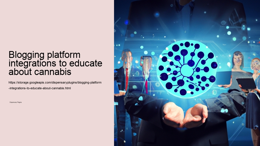 Blogging platform integrations to educate about cannabis