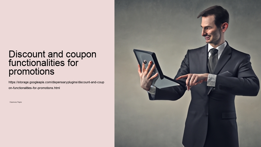 Discount and coupon functionalities for promotions